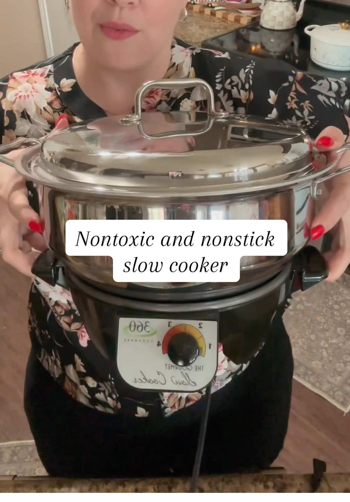 Replying to @HazelnutMom5 a nontoxic and nonstick slow cooker that exists and works better than a traditional crockpot! #slowcooker #crockpot #nontoxic #stainlesssteel #cookware 