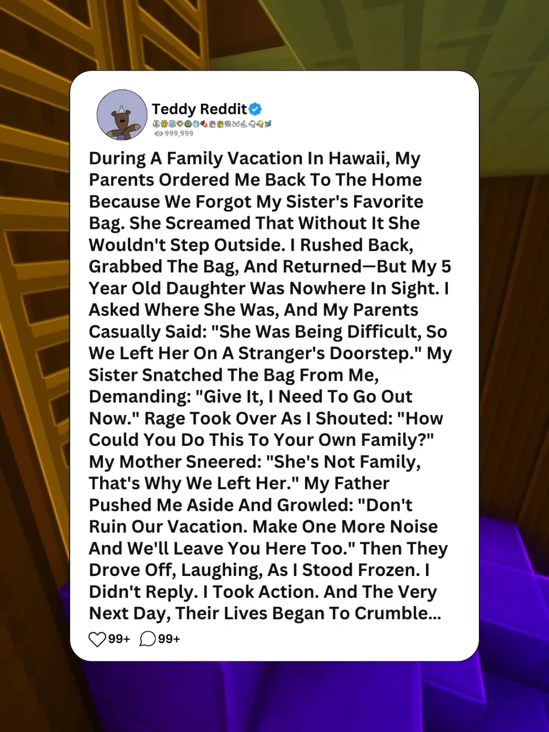 FULL VIDEO ON YOUTUBE During A Family Vacation In Hawaii, My Parents Ordered Me Back To The Home Because We Forgot My Sister's Favorite Bag. She Screamed That Without It She Wouldn't Step Outside. I Rushed Back, Grabbed The Bag, And Returned—But My 5 Year Old Daughter Was Nowhere In Sight. I Asked Where She Was, And My Parents Casually Said: 