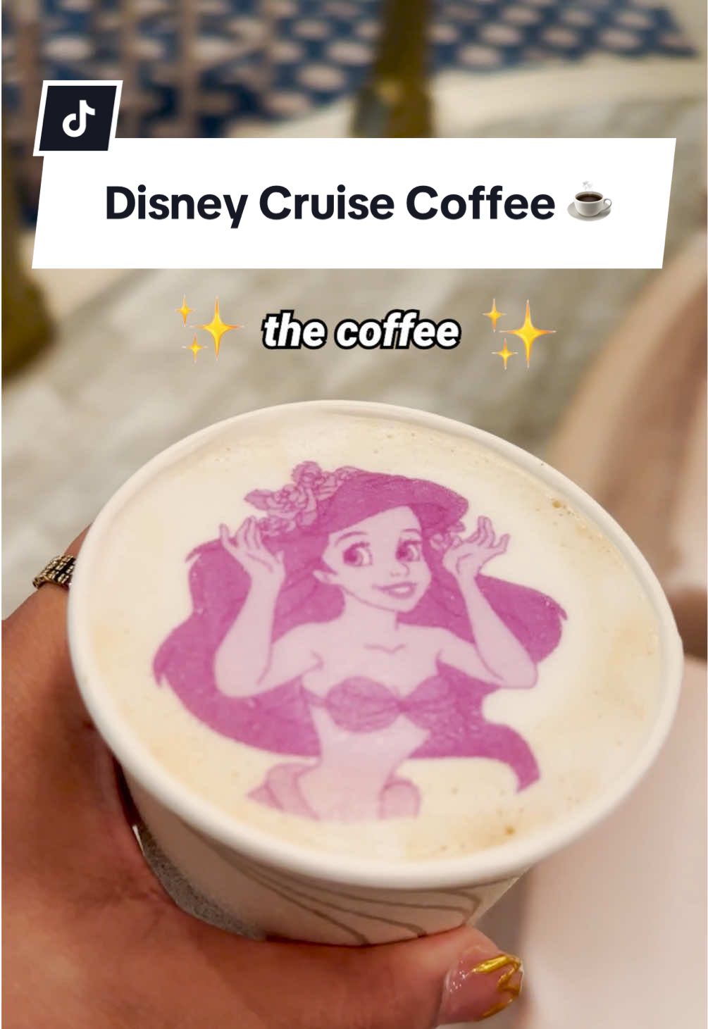 On the #DisneyTreasure, we cruise caffeinated 🚢☕️ #NationalCoffeeDay #DisneyCruiseLine #DisneyTreasure 