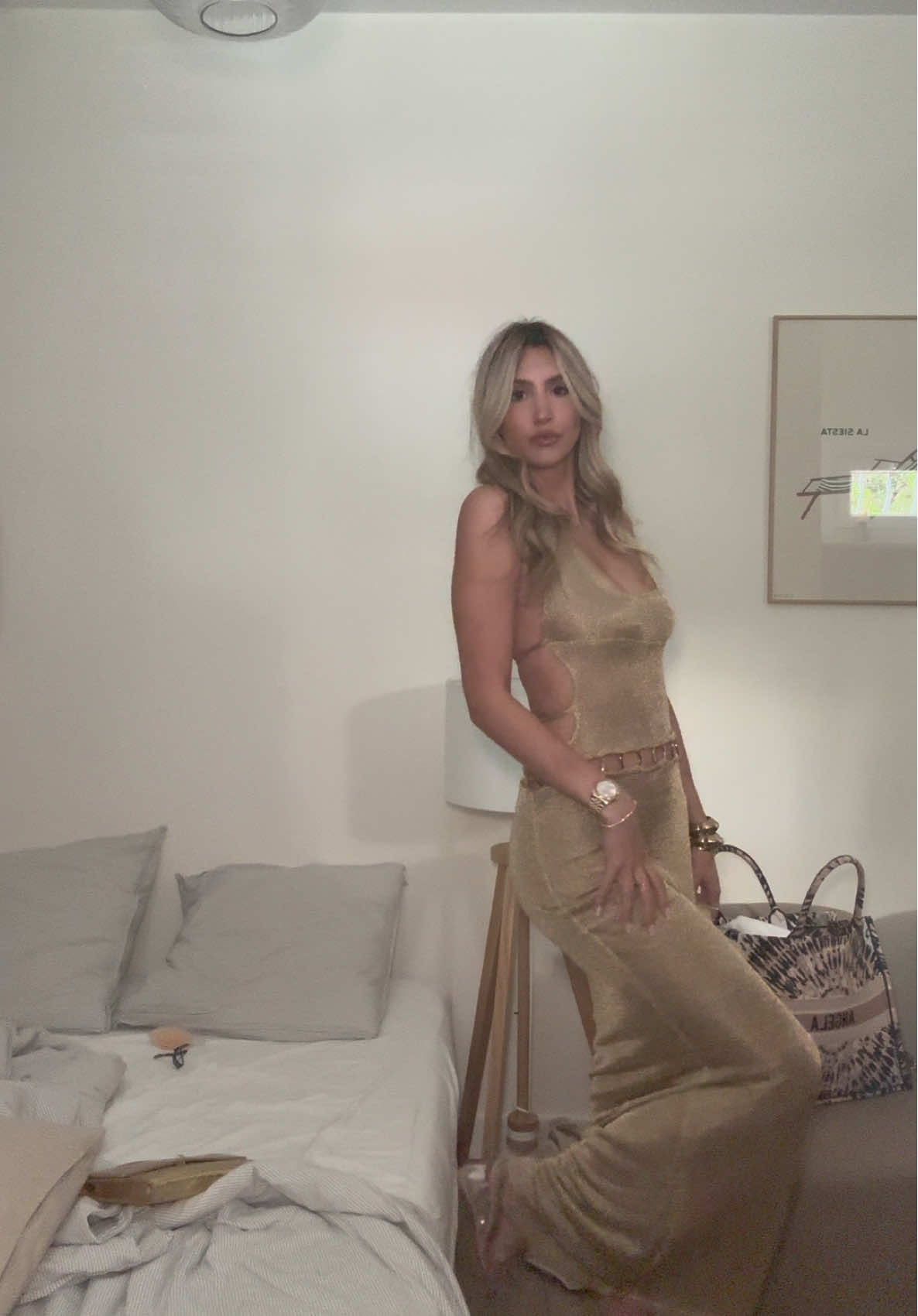 This dress @Outcast ✨#golddress 