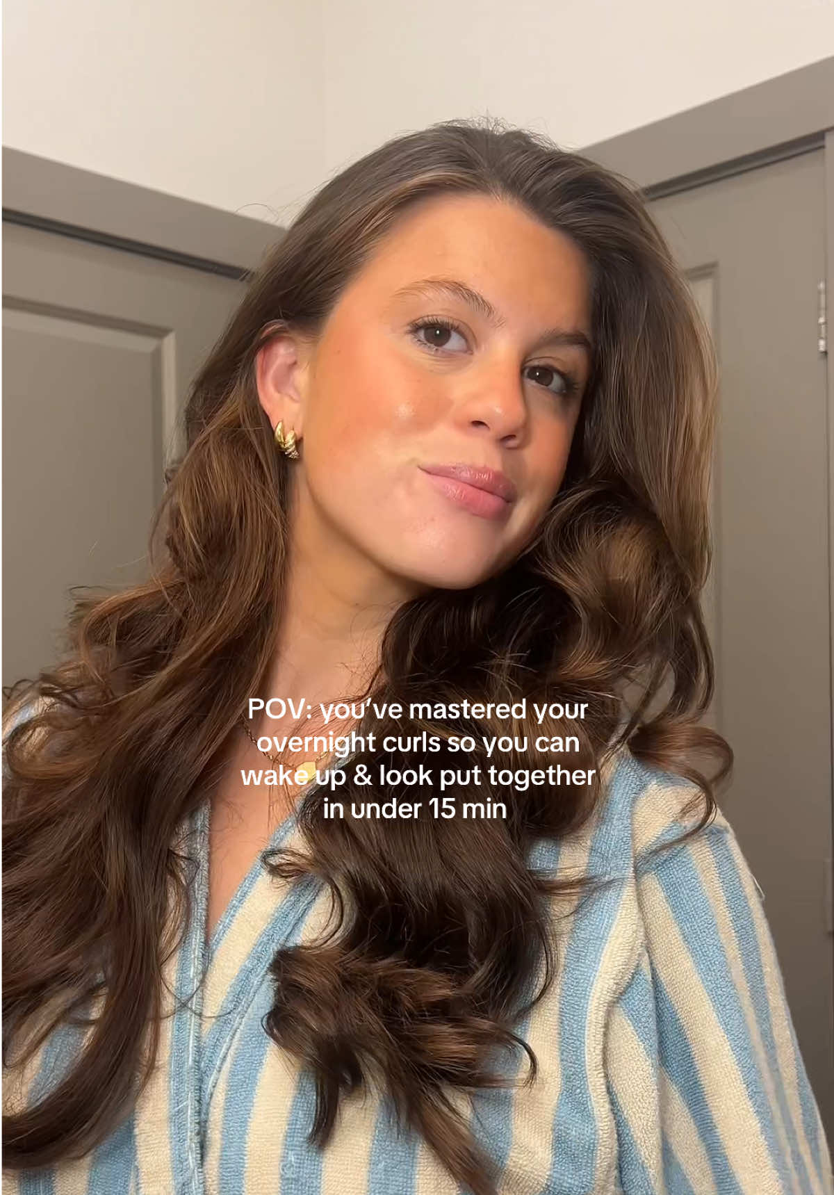 once they fall a little more it’s the perfect blowout @Odele Beauty @Kenra Professional #hairtok #heatlesscurls #overnightblowout #simplehairstyle #easyhairstyles 