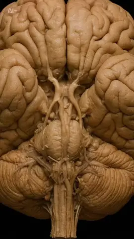 El cerebro visto desde abajo 🧠, la maquinaria que mantiene tu vida en marcha. #Cerebro #Neurociencia #Anatomía #Medicina #Salud” 