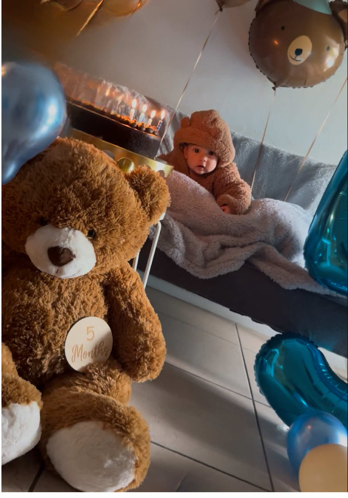 Feliz 5to mes osito de la mamá 🩵🧸