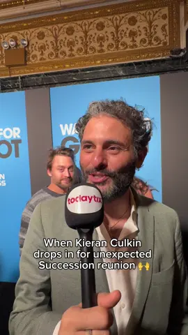 Roman and Stewy forever !!! Kieran Culkin surprised Arian Moayed at opening night of Waiting For Godot 😜 #broadway #succession 