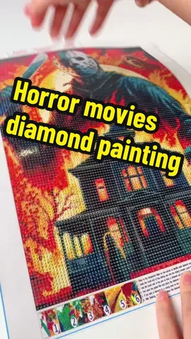 Diamonds Devour the Dark: Horror Vibe Diamond Painting ✨🖤#tiktokshoplabordaysale #giftideas #halloween #diamondpainting #diamond 