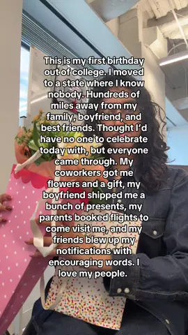 Today has shown me the village I have. The people who show up for me even when I’m not physically there. Thank You Lord for sending me people. Thank You for the flock you’ve build for me. I love you all.  #newgrad #loneliness #birthday #family #ittakesavillagetoraiseachild 