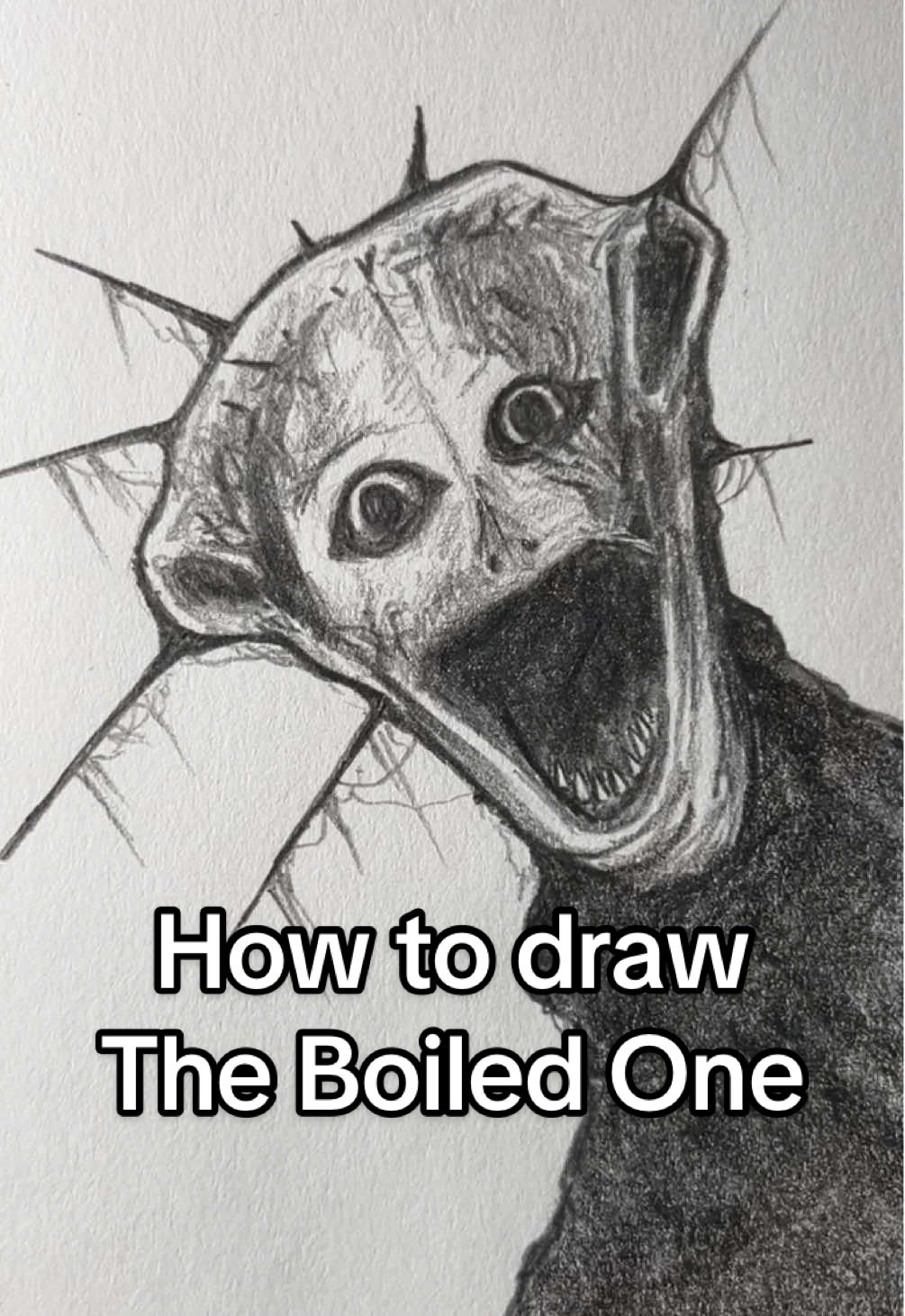 How to draw The Boiled One! Who should I draw next? #art #artistsoftiktok #theboiledone #horrortok #horror  how to draw the boiled one horror art drawing tutorial