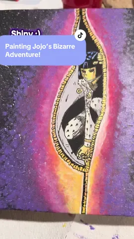 My first JJBA painting ever! I am so happy with how this came out. Let me know if you guys like it 🥰 Happy birthday!  #fyp #jjba #jojosbizarreadventure #brunobucciarati #jojopart5 