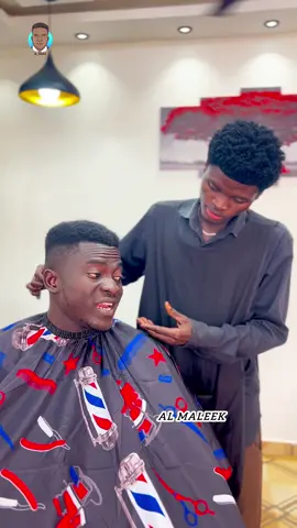 This barber 😂 W// @K G 2 #fyp #almaleek #viral #dacomedy 