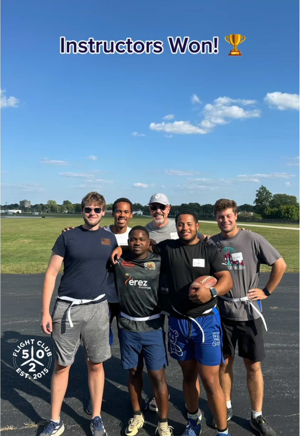 Students vs. Instructors flag football 🏈🔥 Cookout, competition, and the instructors took the win 👀👏 Who’s ready for a rematch? #FlightClub502 #FlagFootball #StudentsVsInstructors #BlueSkies 