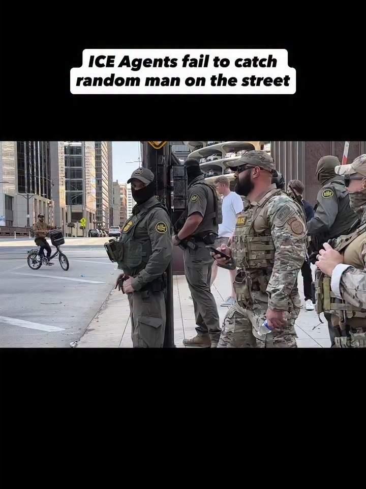 Earlier today ICE agents chase after a man in downtown Chicago after he made verbal comments but no physical or threatening contact. The man was able to get away. #ice