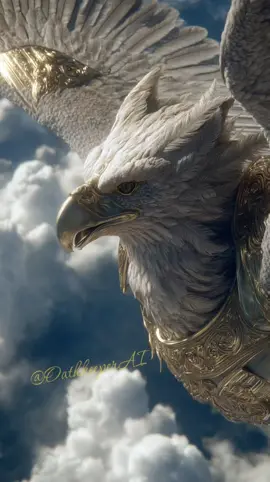 Guardian of the skies, the Griffon crowned in light.✨🦅 #griffon #aiart #fantasyart #mythology #livewallpaper 