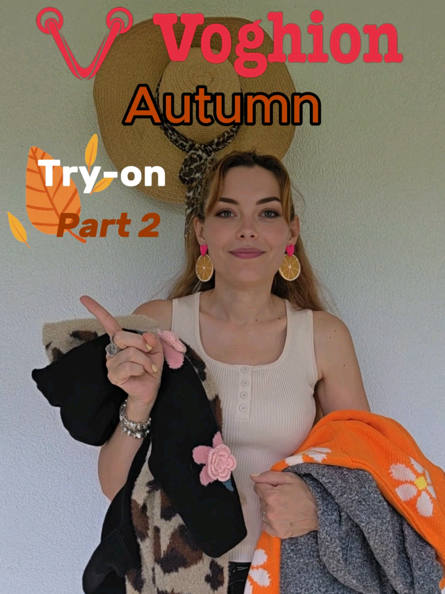 Voici la partie 2 de mon haul avec des pulls pour l'automne de chez @voghion_global @Voghion_official  Quel est votre article favori ❓️❓️❓️ Moi c'est le gilet orange il met clairement du peps 🧡 pub produits offerts ✨️ #voghion #tryon #outfit #OOTD #shop 