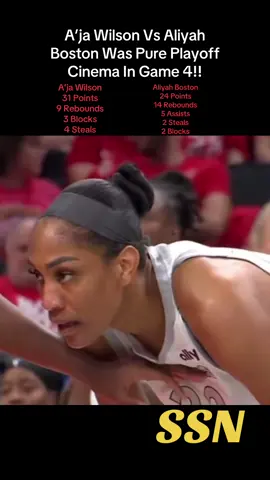 A’ja Wilson Vs Aliyah Boston Was Pure Playoff Cinema In Game 4!! Fever Force Game 5!! #ajawilson #aliyahboston #WNBA #womensbasketball #fyp 