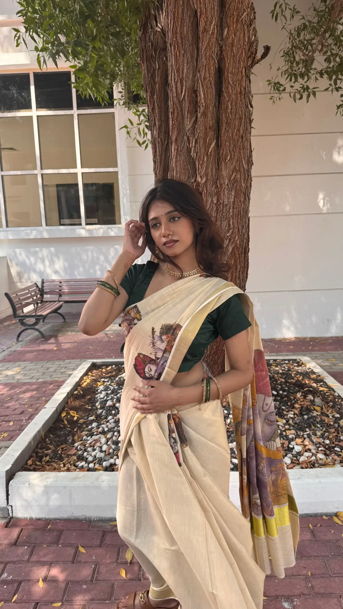 A little late for this, but onam fit :) #fypシ゚ #brown #tamil #OOTD #viral