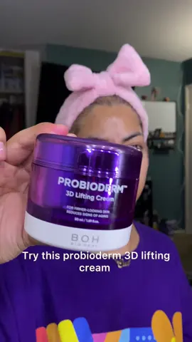 Do you want hydrating but hate the stickiness it sometimes has, try Bioheals 3D lifting cream 💜🥥🫶🏽 @BIOHEAL BOH #fyp #skincare #hydrating #liftingcream #biohealboh 