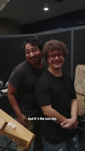Gaten Matarazzo and Tony Revolori behind the scenes of LEGO Star Wars: Rebuild the Galaxy - Pieces of the Past, now streaming on @Disney+.