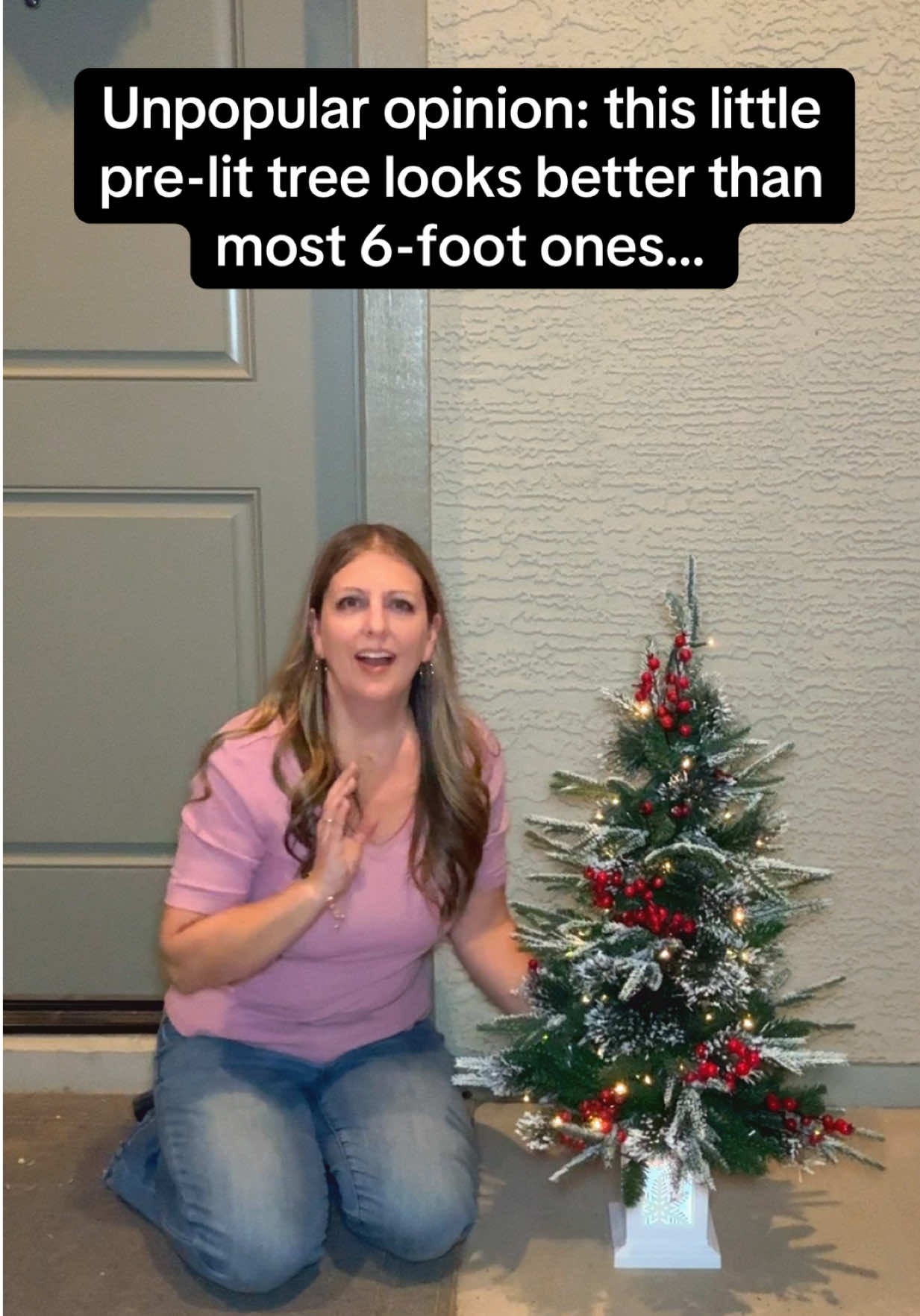 Drop a comment: are you Team Full-Size Tree or Team Tiny Tree? #flockedchristmastree #tiktokshopfalldealsforyou #tiktokshopblackfriday 