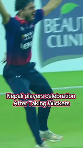 Nepali players celebration after taking wickets !!@ Congratulations #highlights #nepalvswestindies #fyp #foryou #nepalcricket 