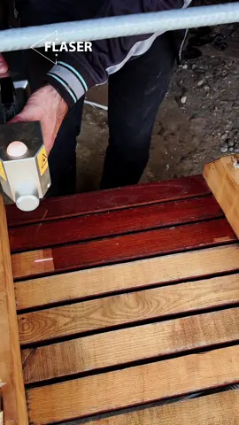 HULK 300 works great also as a laser wood stain remover. Our laser cleaning machine keeps the wood untouched while vaporizing old coatings, making it the most efficient and gentle wood cleaning solution. Interested? Contact us and learn more about gentle cleaning solutions. ✉️ filip@flaser.pl  📞 +48 691 130 111 #lasercleaning  #reconstruction #lasercleaningmachine #conservation #laserreinigung 