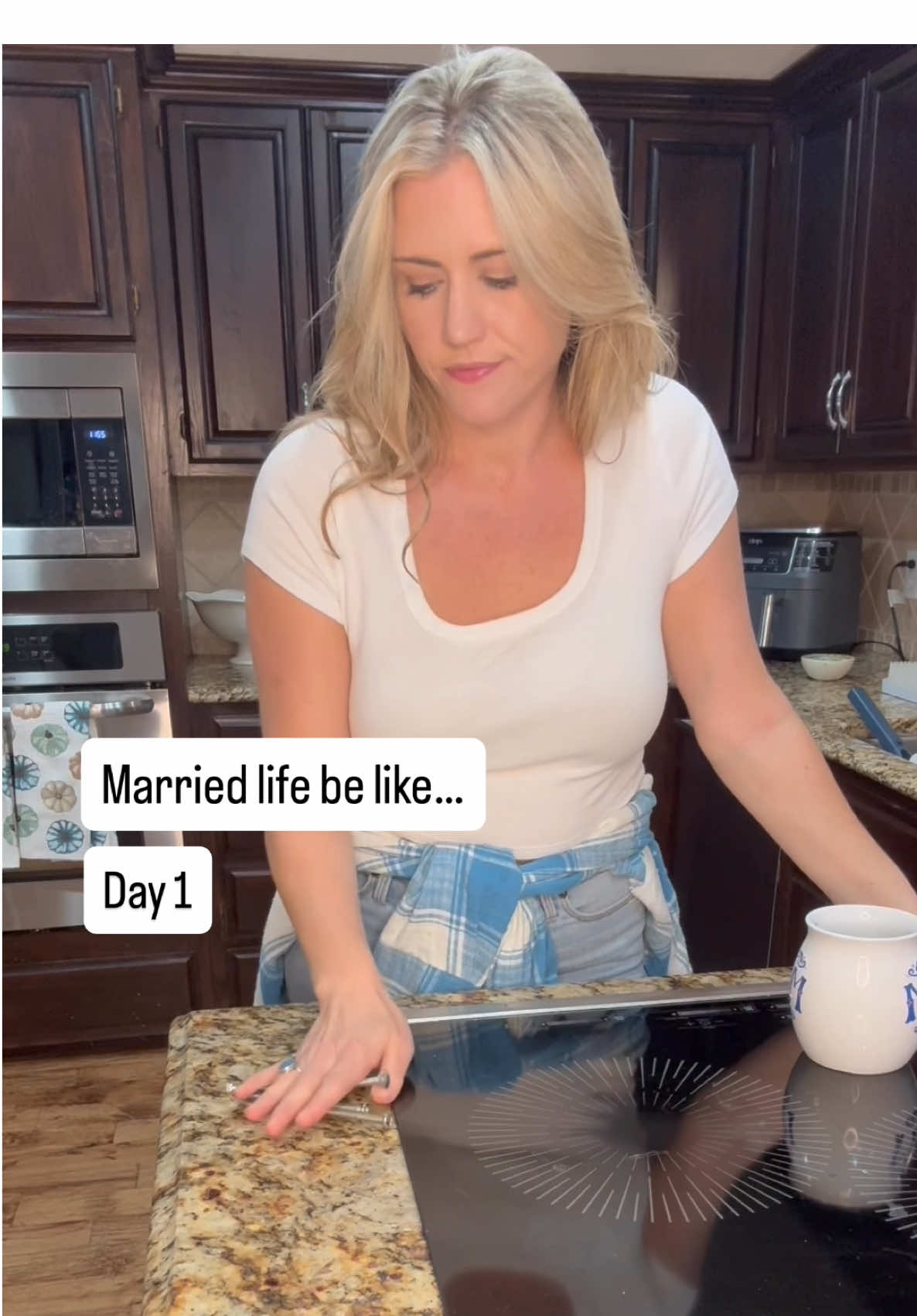 Oops…nobody tell him. 😳  #couples #coupleshumor #husbandwifecomedy #relatable #marriedlife 