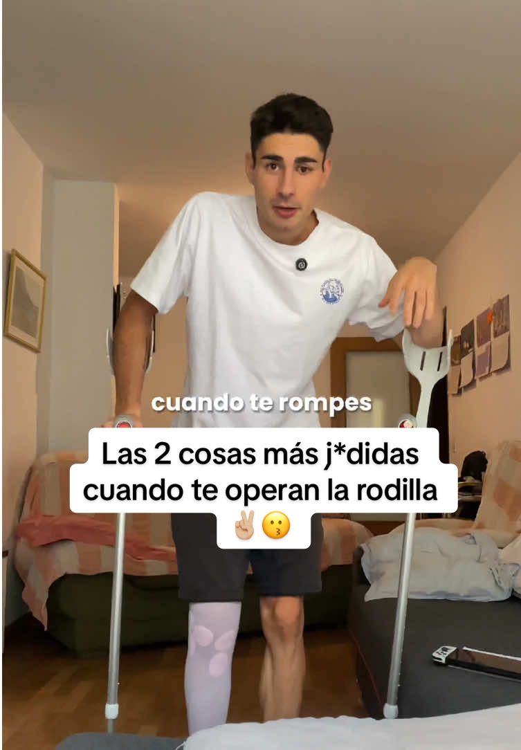 Las 2 cosas más j*didas cuando te operan de la rodilla ✌🏼😗 Cual de las 2 es peor?? Si. #fyp #rodilla #parati #humor