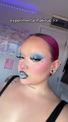 blueee 🩵#makeup #editorialmakeup #creativemakeup 