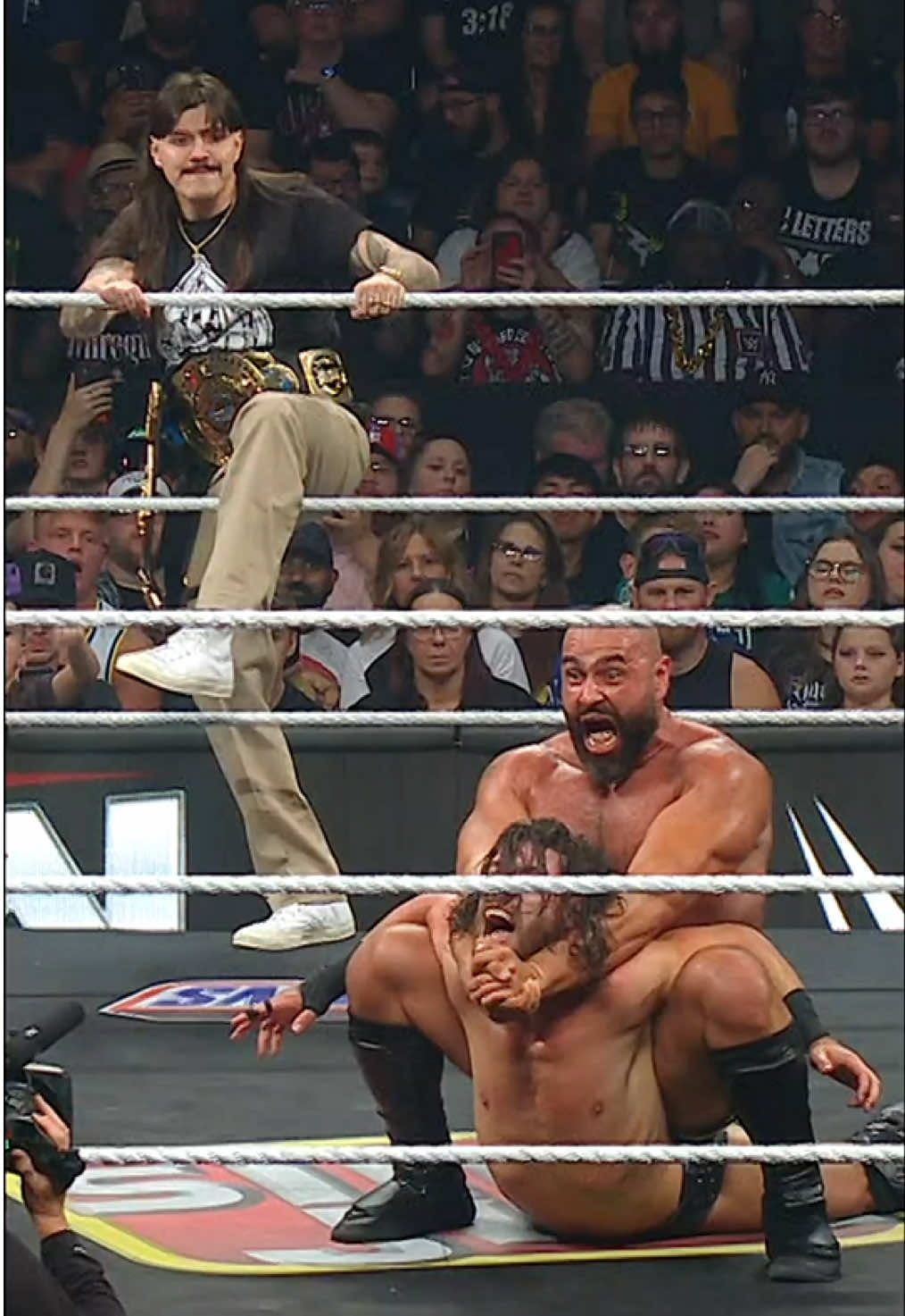 Bro was too stunned to move 😬 #WWE #DominikMysterio #Rusev