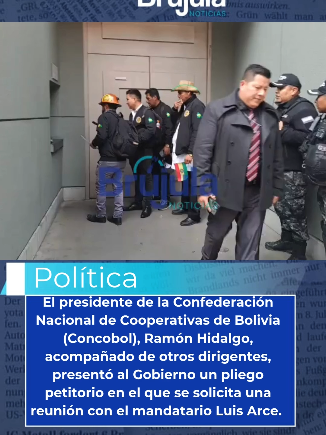 El presidente de la Confederación Nacional de Cooperativas de Bolivia (Concobol), Ramón Hidalgo, acompañado de otros dirigentes, presentó al Gobierno un pliego petitorio en el que se solicita una reunión con el mandatario Luis Arce. 29/09/2025 📹 Brújula Digital #marchadecooperativasbo #bolivianoticias #politica #LaPaz