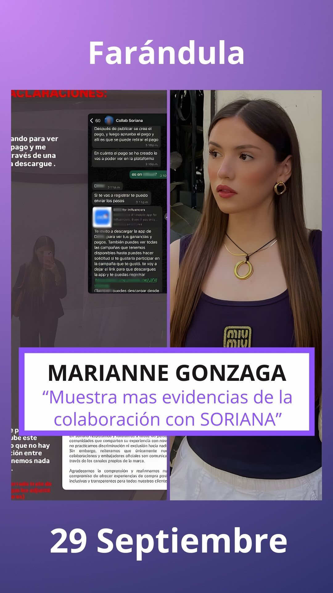 MARIANNE GONZAGA muestra pruebas del trabajo con SORIANA #mariannegonzaga #soriana