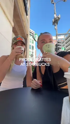 NEW protien lattes @Starbucks!!!! #starbucks #starbucksdrinks #protien #banana #starbucksorder #new 