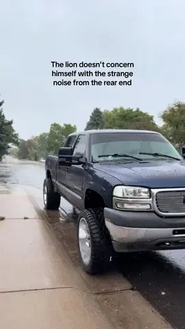 The lion turns the music up #truck #diesel #duramax #lion #fyp 