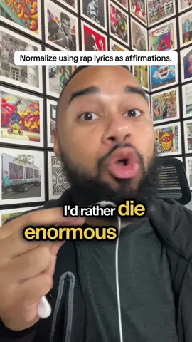 Normalize using rap lyrics as affirmations. Inspiration is everywhere.  🎵 Can I Live by Jay-Z