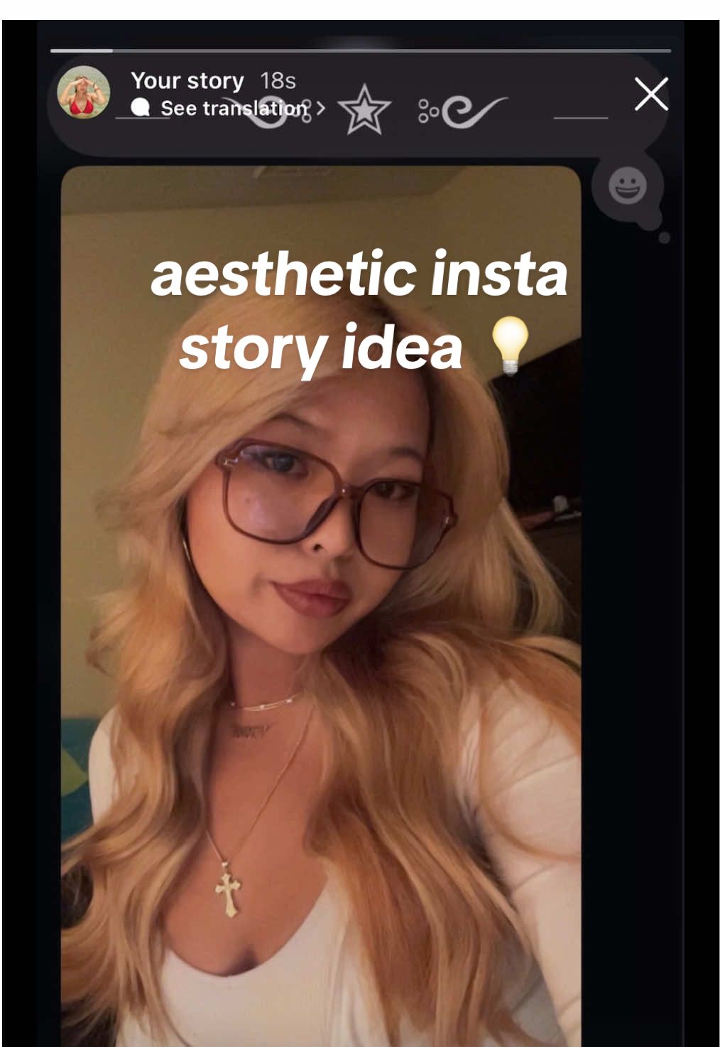 aesthetic Instagram story idea for a single selfie 😏🤞🏼 dream job is getting paid to take selfies chat… need that. #instagramstoryideas #instagramstory #instagramideas #aestheticedits #selfieideas 