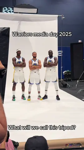 Warriors media day 2025 Since there’s no more splash brothers should we call them “the tripod?” “the three amigos” ? Drop your nicknames in the comments! #NBA #basketball #bayarea #warriors #goldenstate #jimmybutler #stephcurry #draymondgreen 