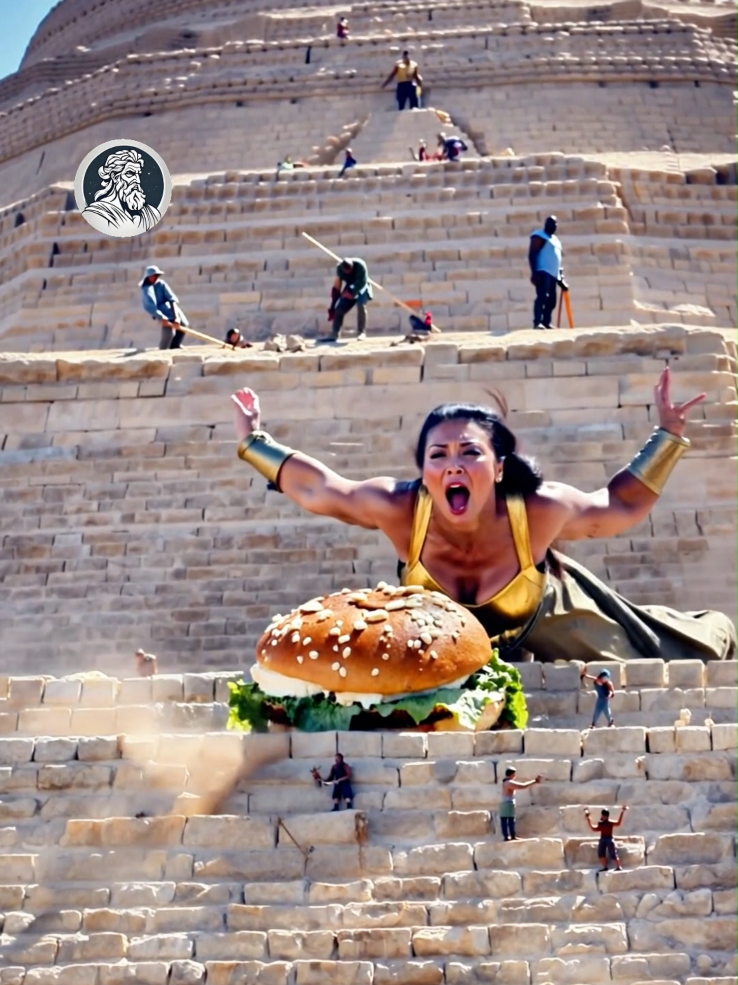 HOW THE PYRAMIDS WERE MADE #cadamitologia #fyp #giants #desert #ai #egypt #pyramids #alien