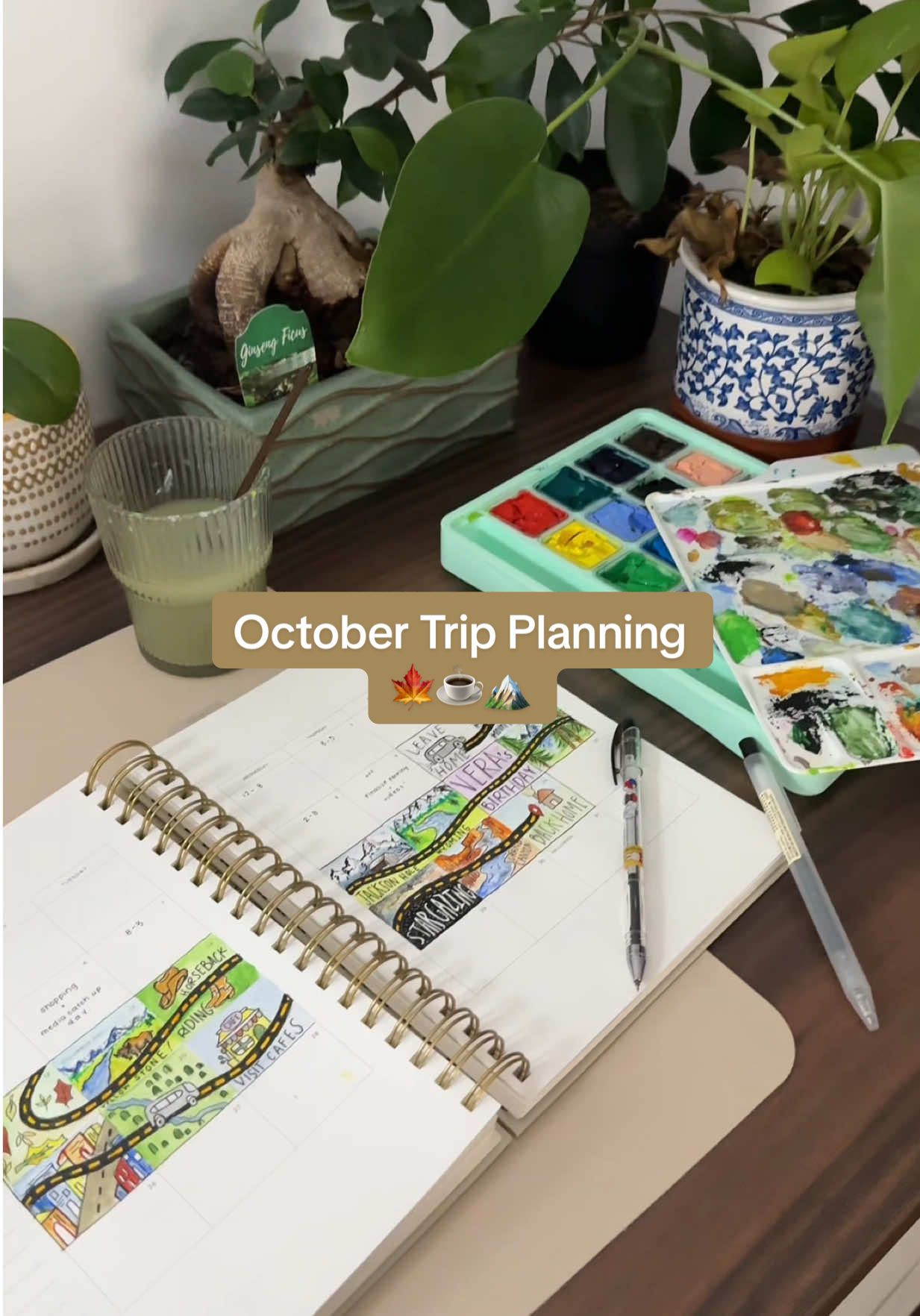 October Trip planning has me feeling SO excited!! Planner: @Golden Coil #plan #art #artist #fentysuperbrandday #handwriting 