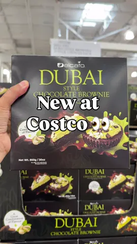 🚨New at Costco Dubai style chocolate brownies wow 👀 has anyone tried these yet? They look so rich made with the best combination ever chocolate and pistachios. Yuum!! Send this to someone that would love these and follow for more new Costco finds  #costco  #costcofinds #costcodeals #dubai #dubaichocolate  
