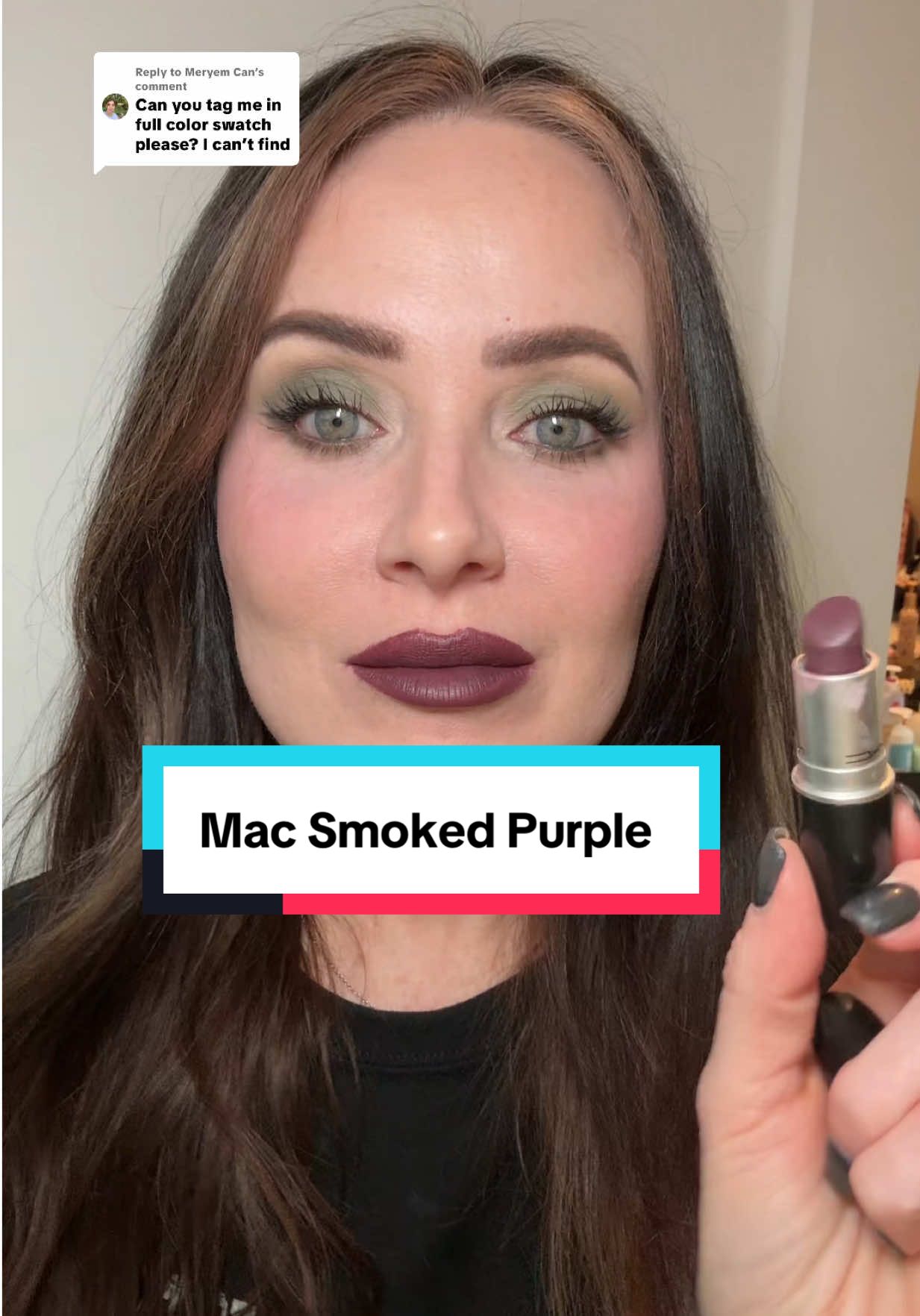 Replying to @Meryem Can Smoked Purple matte lipstick by @maccosmetics beautiful fall lip. People were getting upset because I wore it with a lip balm to make it more sheer sooooo here is full pigment 🖤#maclipstick #lipstick #cooltonedmakeup #maccosmetics #purplemakeup 