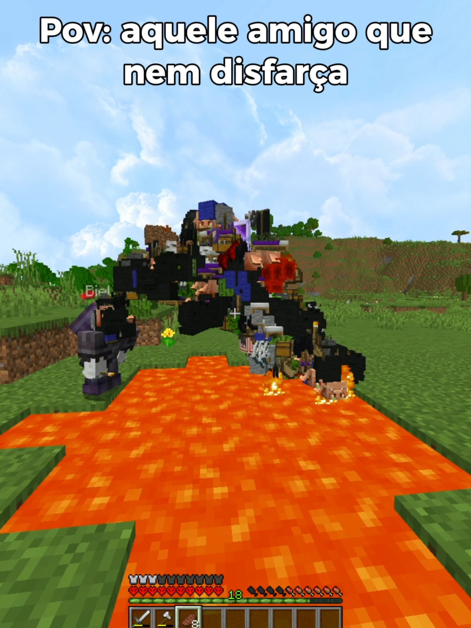Nem disfarça . #Minecraft #mine #engracado #viral #minecraftmemes