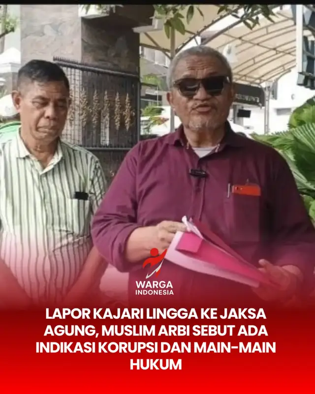 Lapor Kajari Lingga ke Jaksa Agung, Muslim Arbi Sebut Ada Indikasi Korupsi dan Main-Main Hukum Direktur Gerakan Perubahan Muslim Arbi resmi melaporkan Kajari Lingga, Amriyata ke Jaksa Agung. Ia menilai ada indikasi korupsi dan dugaan “main-main hukum” dalam penanganan kasus di Lingga, Kepulauan Riau. Muslim mendesak Kejaksaan Agung turun tangan agar proses hukum berjalan transparan dan adil. 📌 Sumber: Kepripedia #KajariLingga #JaksaAgung #MuslimArbi #Korupsi #hukum 