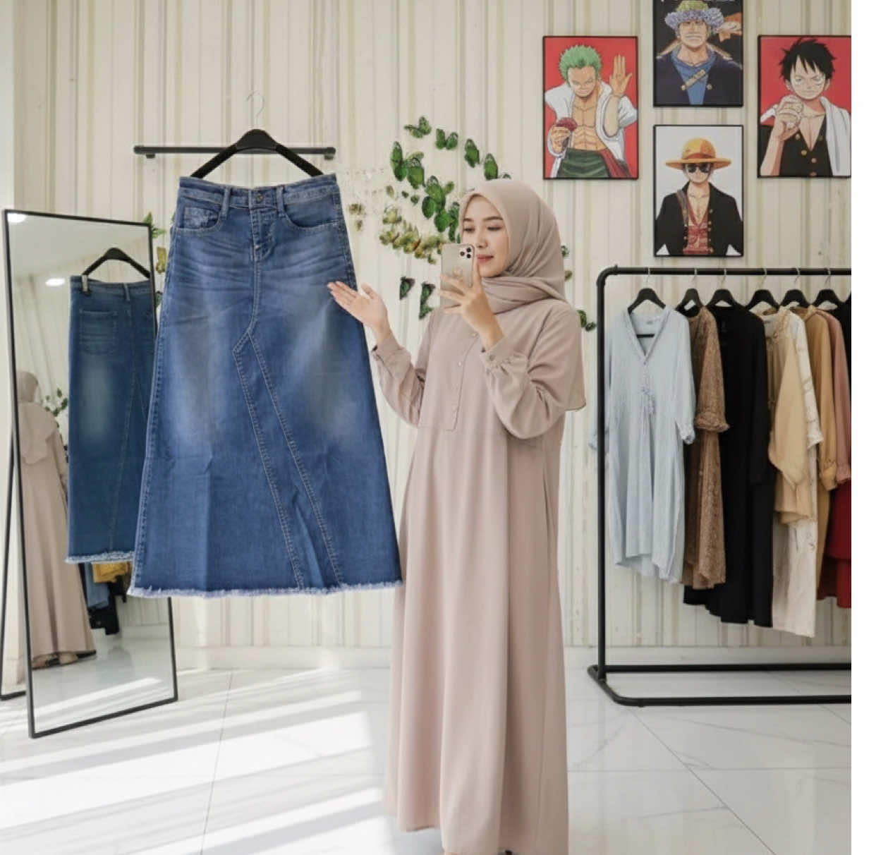 Rok Jeans Terbaru 2025 Trend Sekarang💋 #rokjeans #rokjeanstrendy #rokjeansterbaru #rokjeansjumbo #rokjeansrawis 