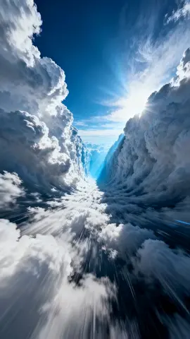 Surrounded by clouds
