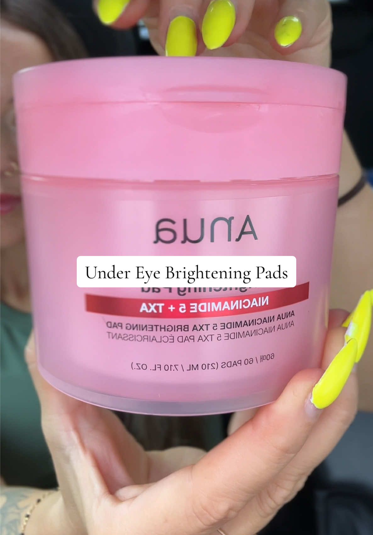 One thing I’ll never run out of…the @Anua Store US Brightening Pads!  I can’t believe how much this has brightened up my under eyes, actually my whole face to be honest. I’m OBSESSED!  #anuabrighteningpad #brighterundereyes #undereyebags #undereyecircles #kbeautyskincare 