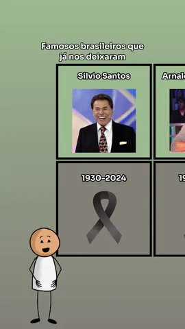 Famosos brasileiros que já nos deixaram #silviosantos #arnaldosaccomani #elizangeladoamaral #gilbrotheraway 