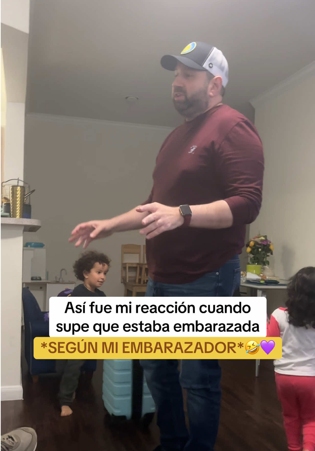 Quedé tan en shock que yo no pude hacer video de mi reacción🤣💜✨ #pregnant #pregnantlife #momlife #mommy 