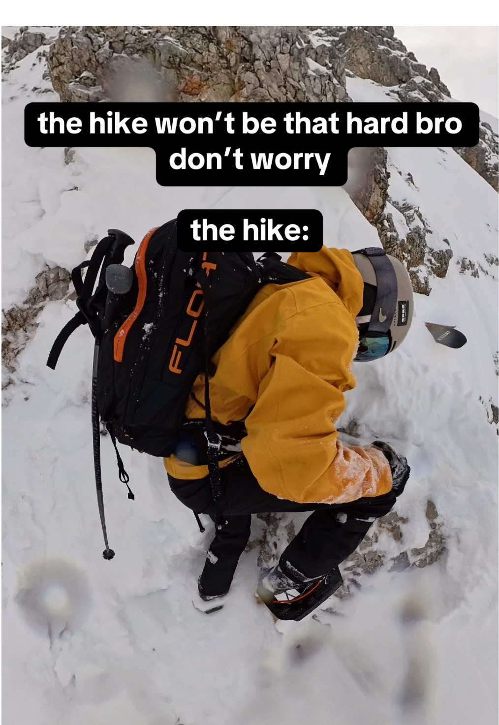 we all have that one friend  #climbing #backcountry #mountains #adrenaline #skiing 