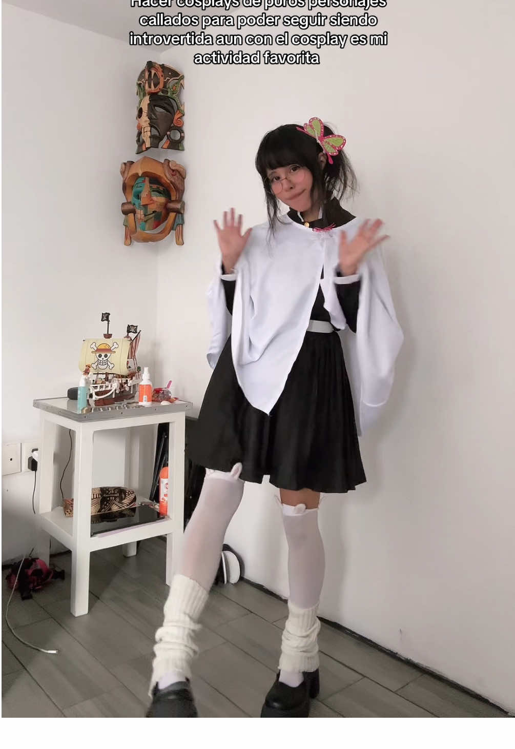 Así puedo ser tan callada como quiera y no me dicen nada :3 De que personajes les gustaría hacer cosplay? #kanaotsuyuri #demonslayer #cosplay 