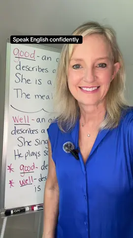 ⭐️Do you mix these up? What’s the difference between good and well? 🌱Want to grow your English word by word? SUBSCRIBE  #LearnEnglish #whatsthedifference #foryoupage #subscribers #speakenglishconfidently 
