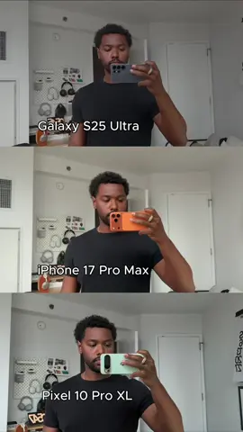 Which video do you think looks the best between the iPhone 17 Pro Max, Pixel 10 Pro XL, and Galaxy S25 Ultra? 🤔